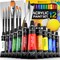 12х Rich Pigment Colors & 6x Art Brushes - Includes 3 Paint Canvases
